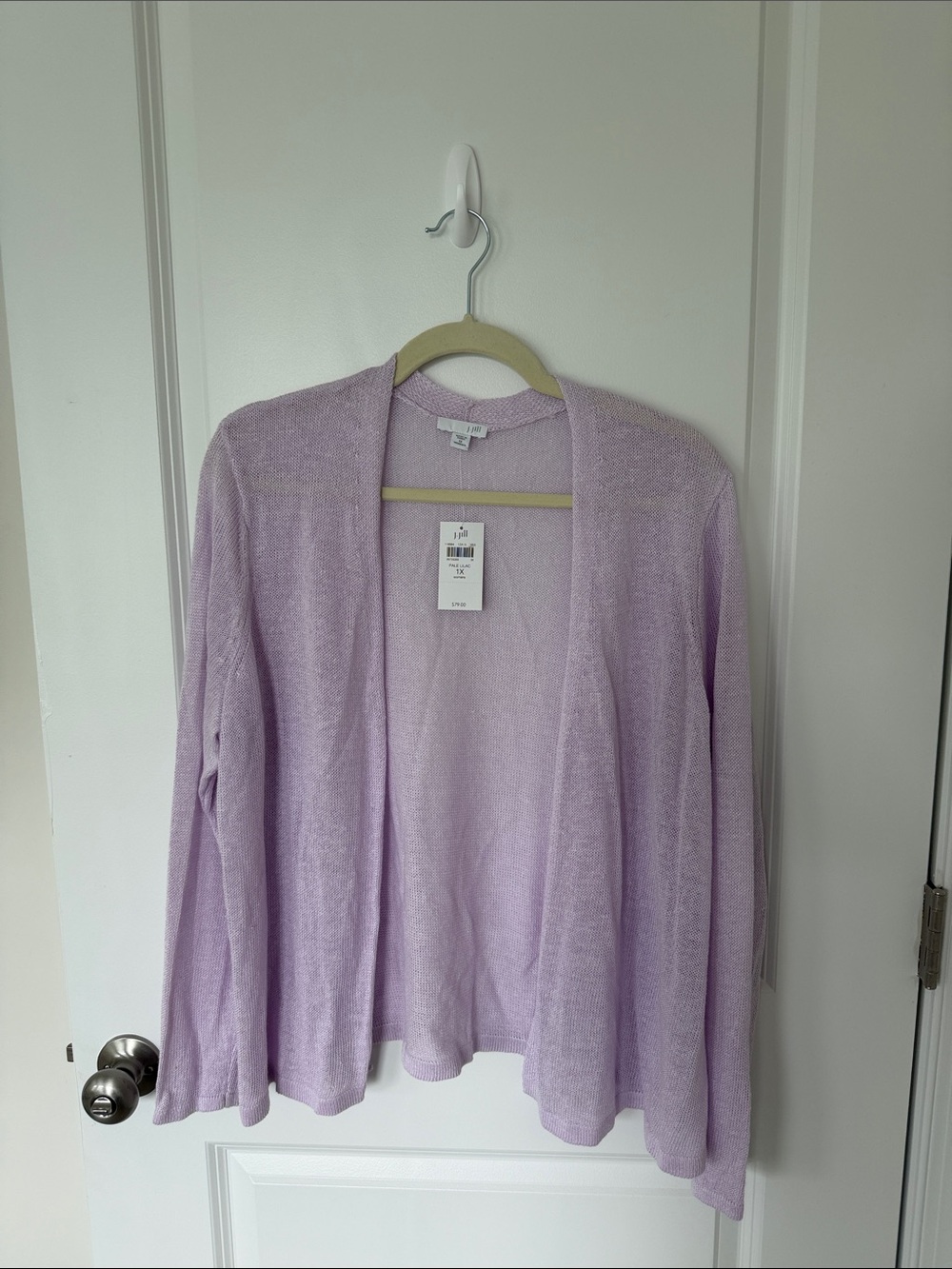 J. Jill Lavender Open-Front Women's Cardigan